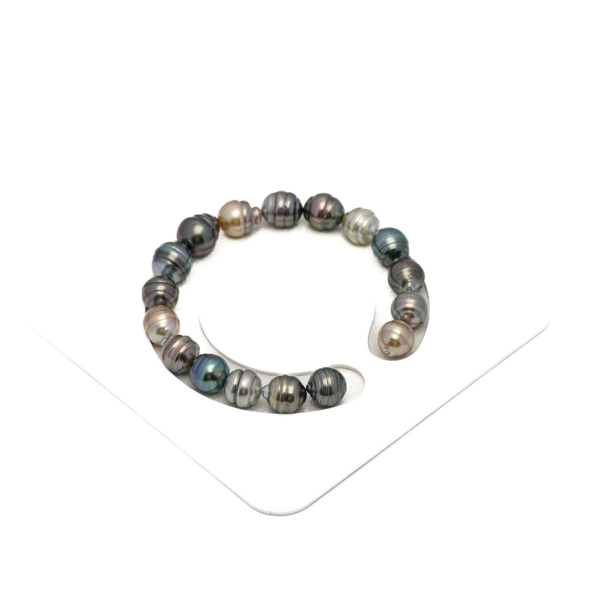 17pcs Multicolor 9-10mm - CL AAA Quality Tahitian Pearl Bracelet BR2288 HL4