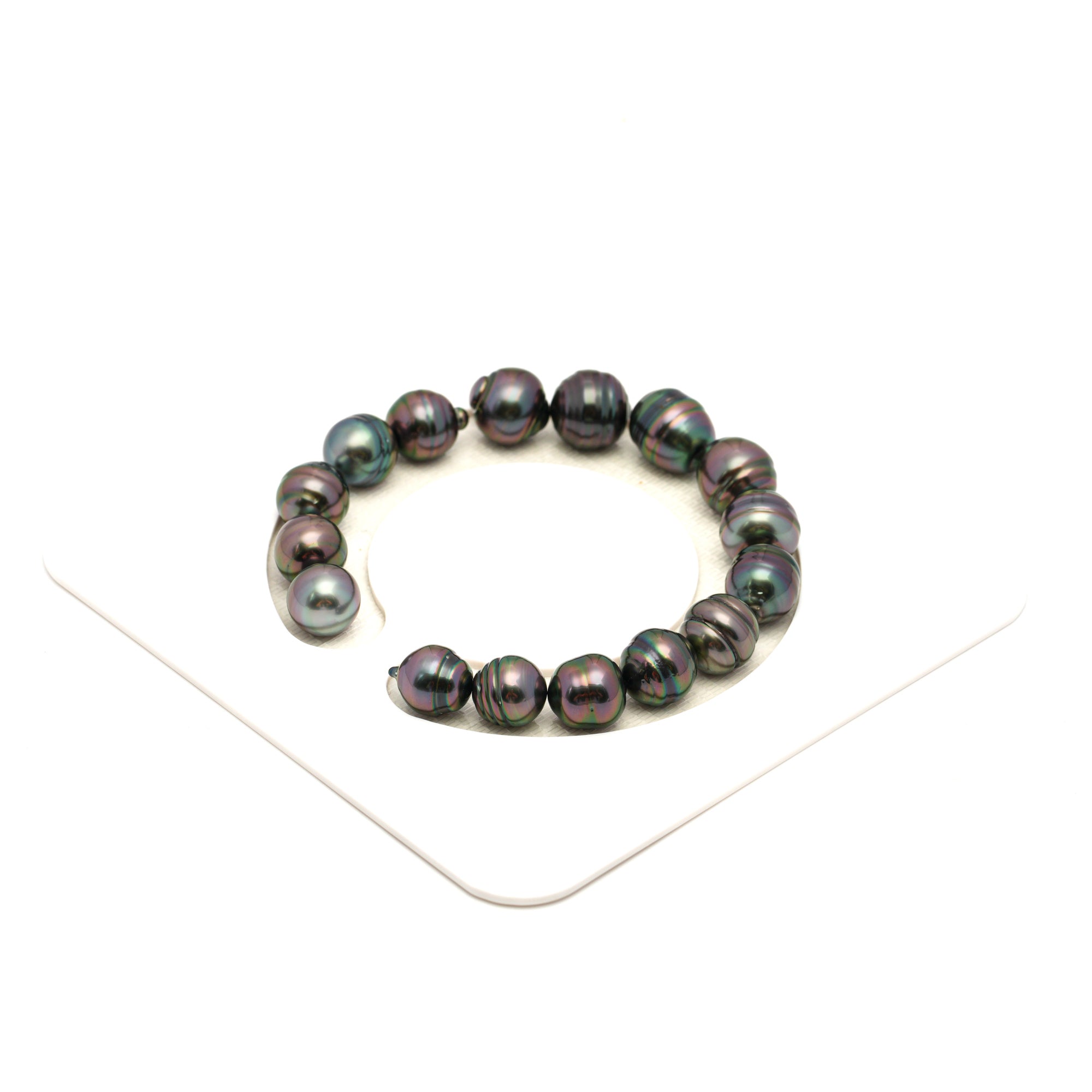 16pcs Green Cherry 9-11mm - CL AAA/AA Quality Tahitian Pearl Bracelet BR2365 TH5
