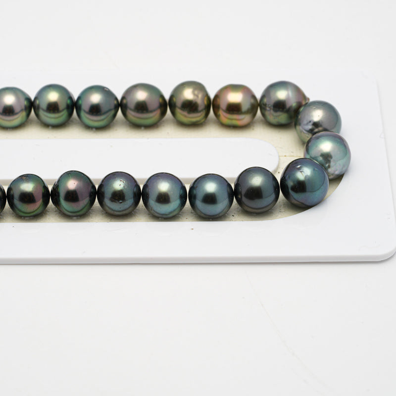 47pcs Multicolor 8-10mm - SB AAA/AA Quality Tahitian Pearl Necklace NL1499 THMIX2