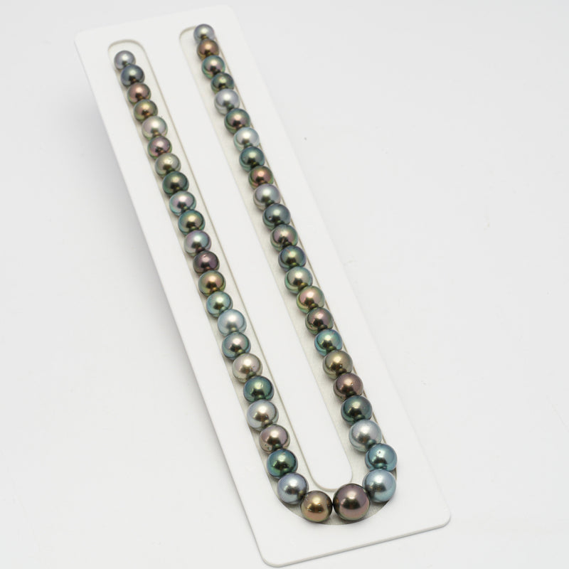 47pcs "High Luster" Multicolor 7-10mm - SR/NR AA/AAA Quality Tahitian Pearl Necklace NL1437 CMP1
