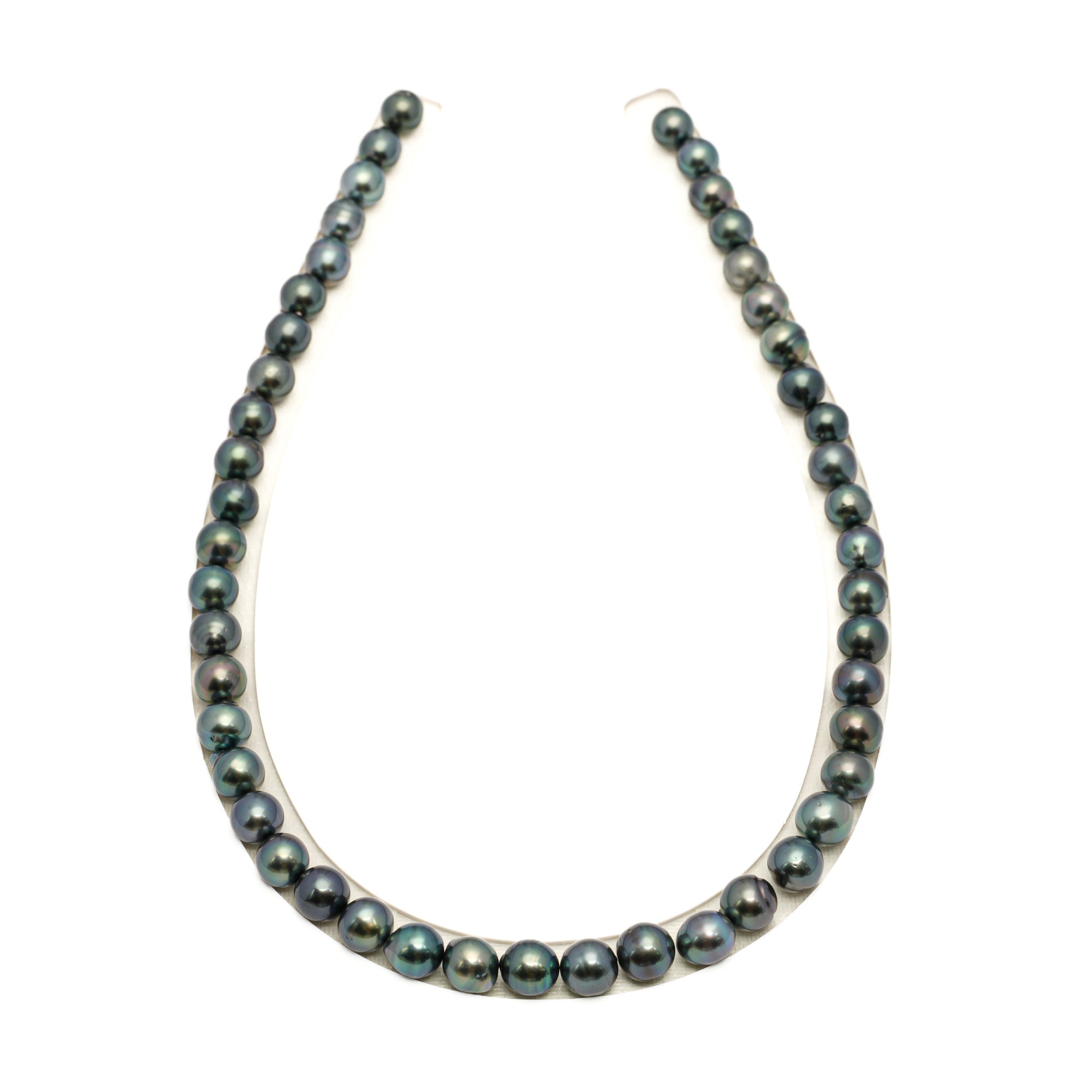 47pcs Dark Green 8-9mm - SB AAA/AA Quality Tahitian Pearl Necklace NL1769 LP1