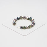 17pcs "High Luster" Multicolor 8-9mm - CL/SB AA/AAA Quality Tahitian Pearl Bracelet BR2015 OR7