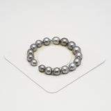 17pcs "High Luster" Light Cherry 8-11mm - SB AAA Quality Tahitian Pearl Bracelet BR2238 HL3