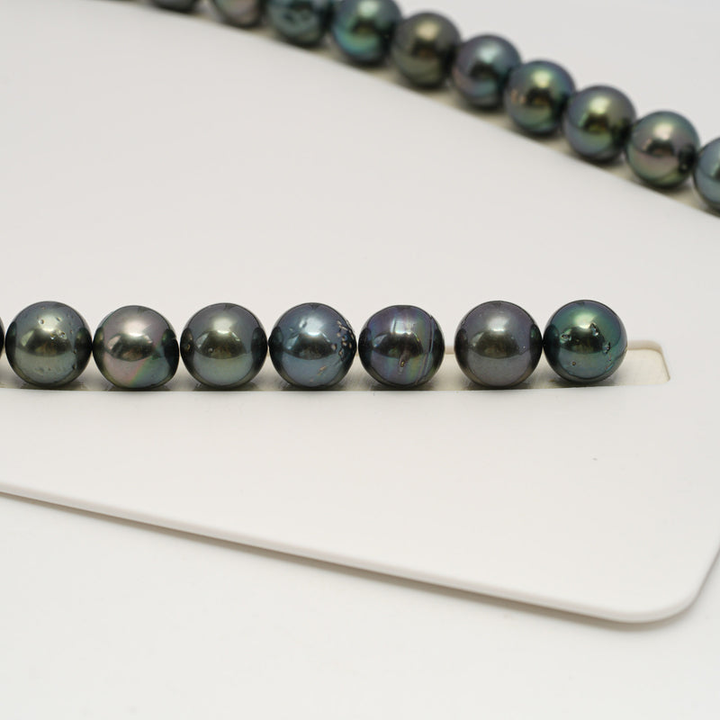 36pcs Dark 11-14mm - RSR AA/A Quality Tahitian Pearl Necklace NL1628 THMIX3