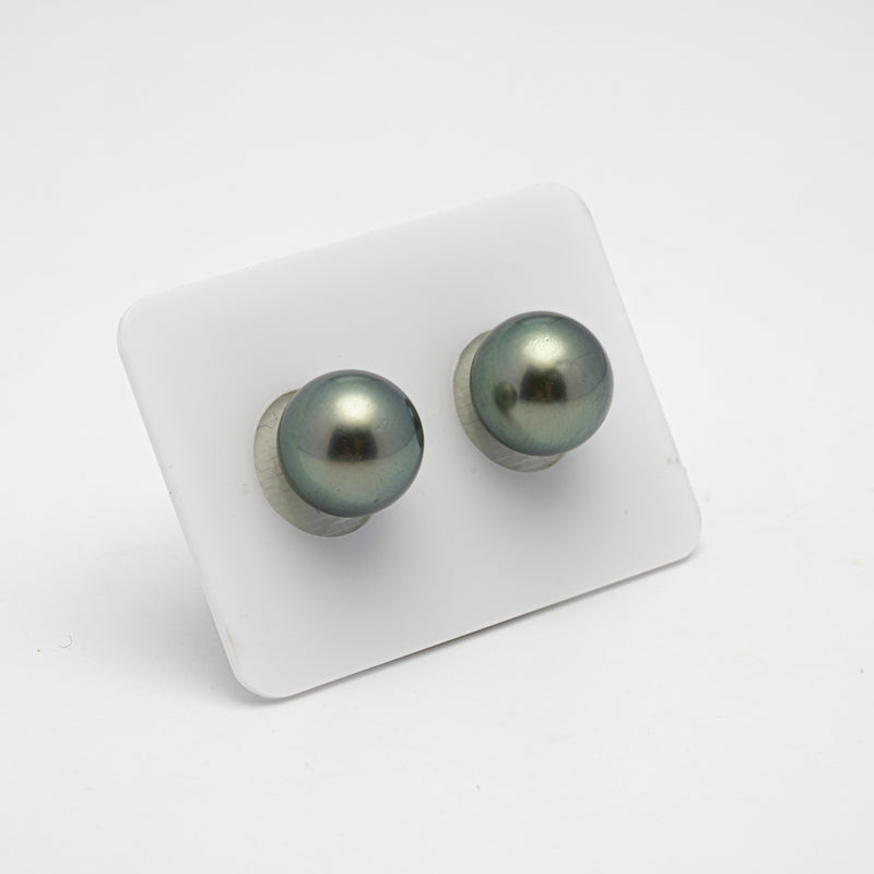 2pcs Multicolor 12mm - RSR AAA/AA Quality Tahitian Pearl Pair ER1376 A89