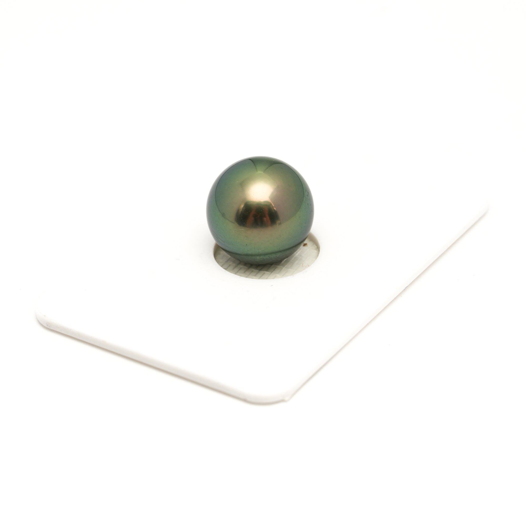 1pcs "High Luster" Green 12.3mm - RSR AAA Quality Tahitian Pearl Single LP2403 OR6