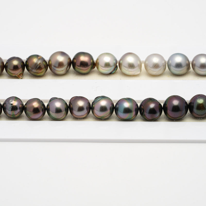 47pcs Multicolor 8-10mm - SB AAA/AA Quality Tahitian Pearl Necklace NL1499 THMIX2