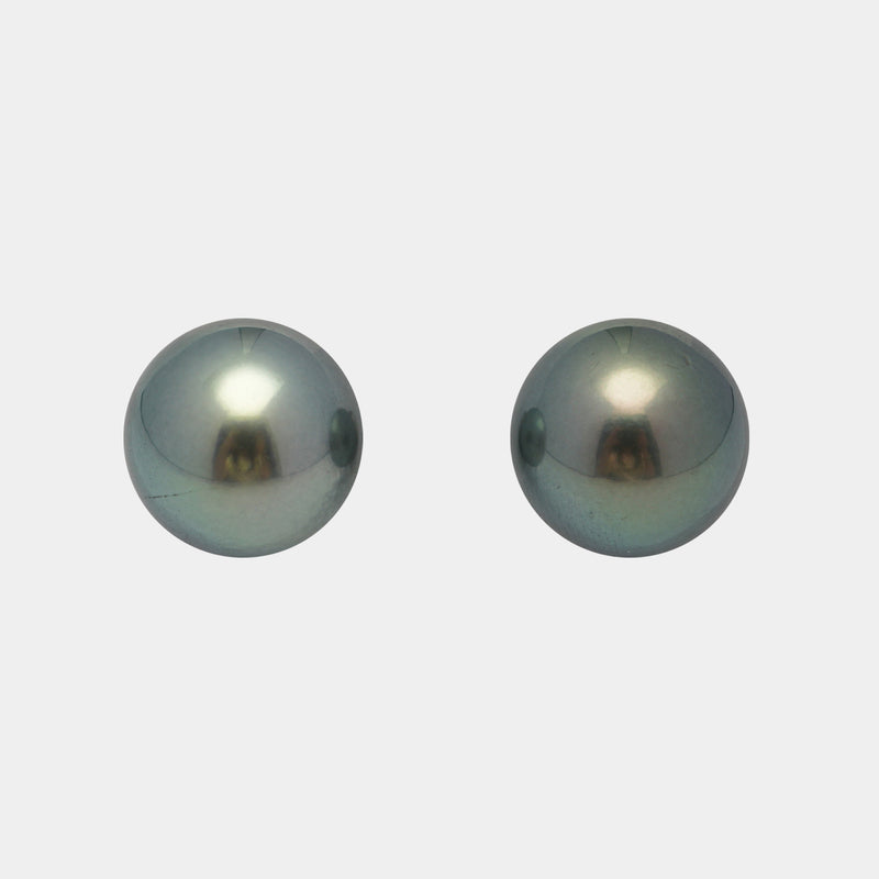 2pcs Green 13mm - RSR AAA/AA Quality Tahitian Pearl Pair ER1475