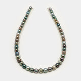 48pcs "Top Luster" Multicolor 8-10mm - SR/NR AAA/AA Quality Tahitian Pearl Necklace NL1564 OR10