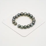 18pcs Light Green 9-11mm - SR/NR AAA/AA Quality Tahitian Pearl Bracelet BR2227 OR10