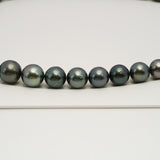 36pcs Dark 11-14mm - RSR AA/A Quality Tahitian Pearl Necklace NL1628 THMIX3