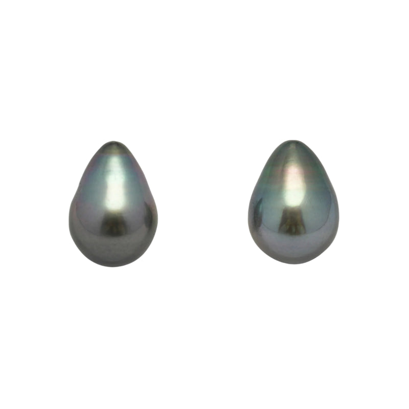 2pcs Green 9.4-9.6mm - NR aaa/aa Quality Tahitian Pearl Trio high quality Set ER446