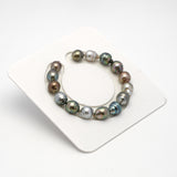 15pcs Multicolor 8-11mm - CL/SB AAA/AA Quality Tahitian Pearl Bracelet BR2127 THMIX