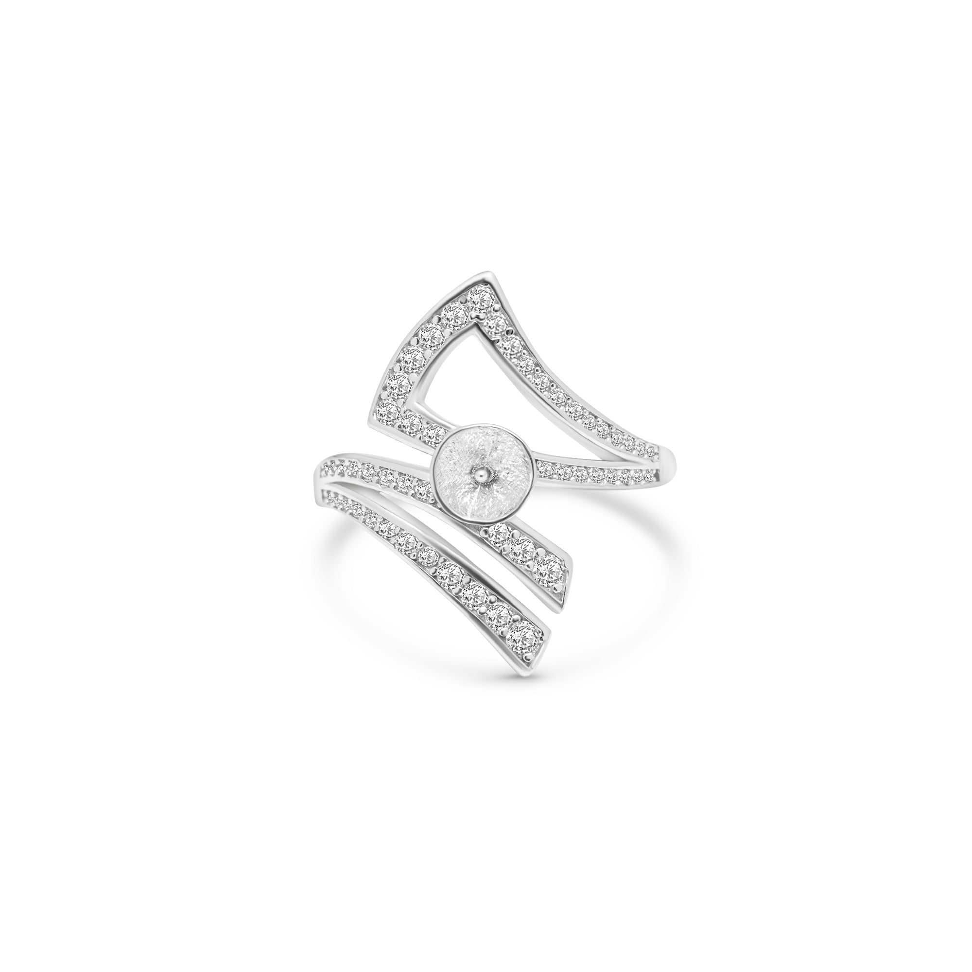 Adjustable Ring 925 Silver for pearl SC474