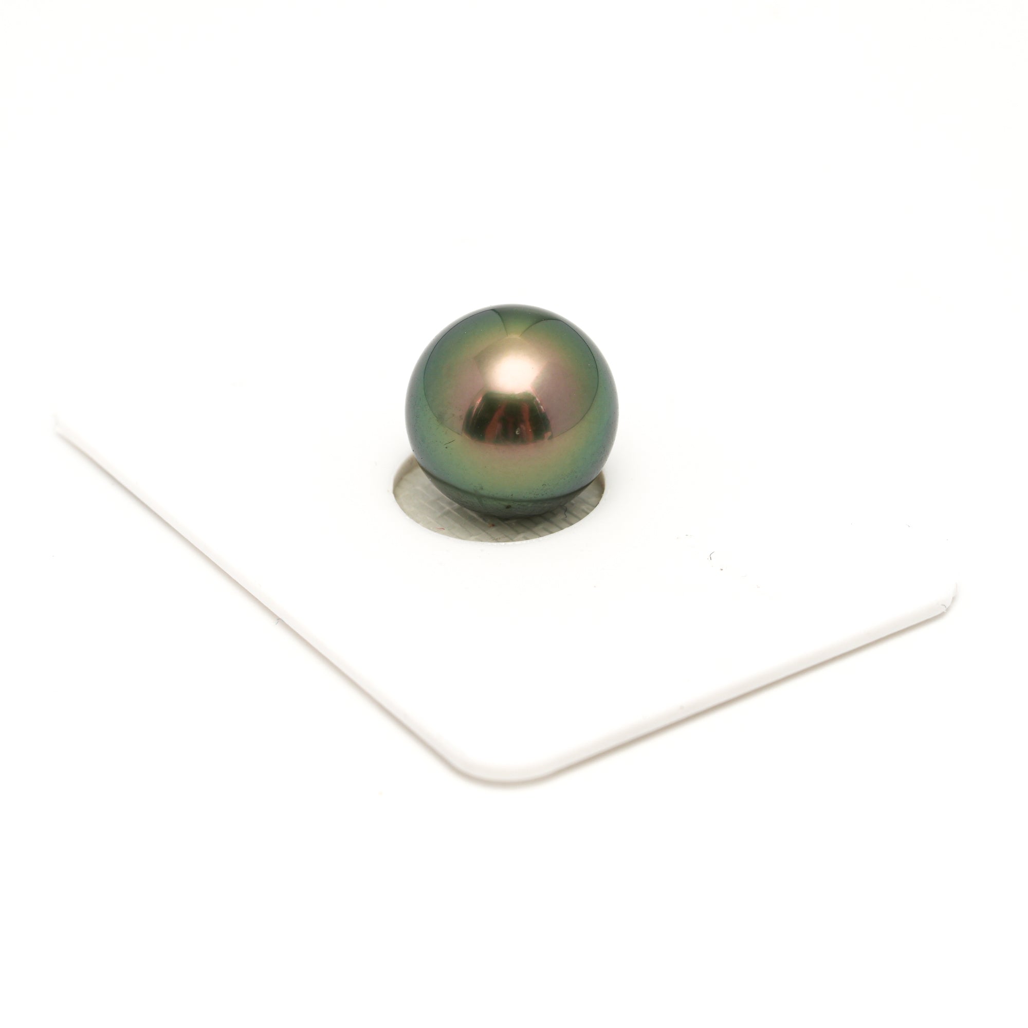 1pcs "High Luster" Green 12.3mm - RSR AAA Quality Tahitian Pearl Single LP2403 OR6