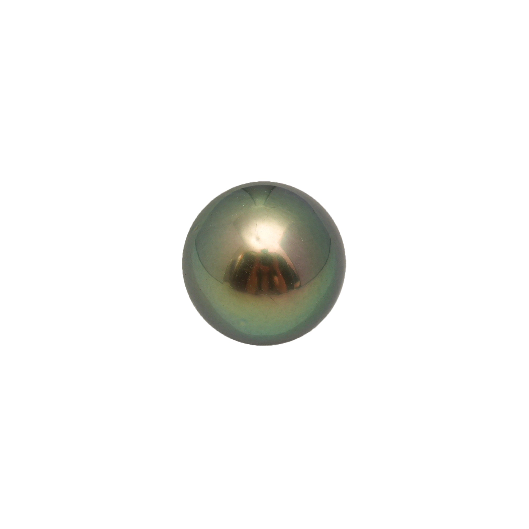 1pcs "High Luster" Green 12.9mm - SR AA/AAA Quality Tahitian Pearl Single LP2405 ORX1