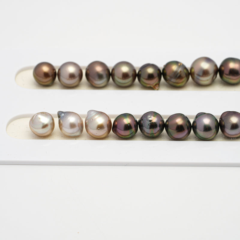 47pcs Multicolor 8-10mm - SB AAA/AA Quality Tahitian Pearl Necklace NL1499 THMIX2