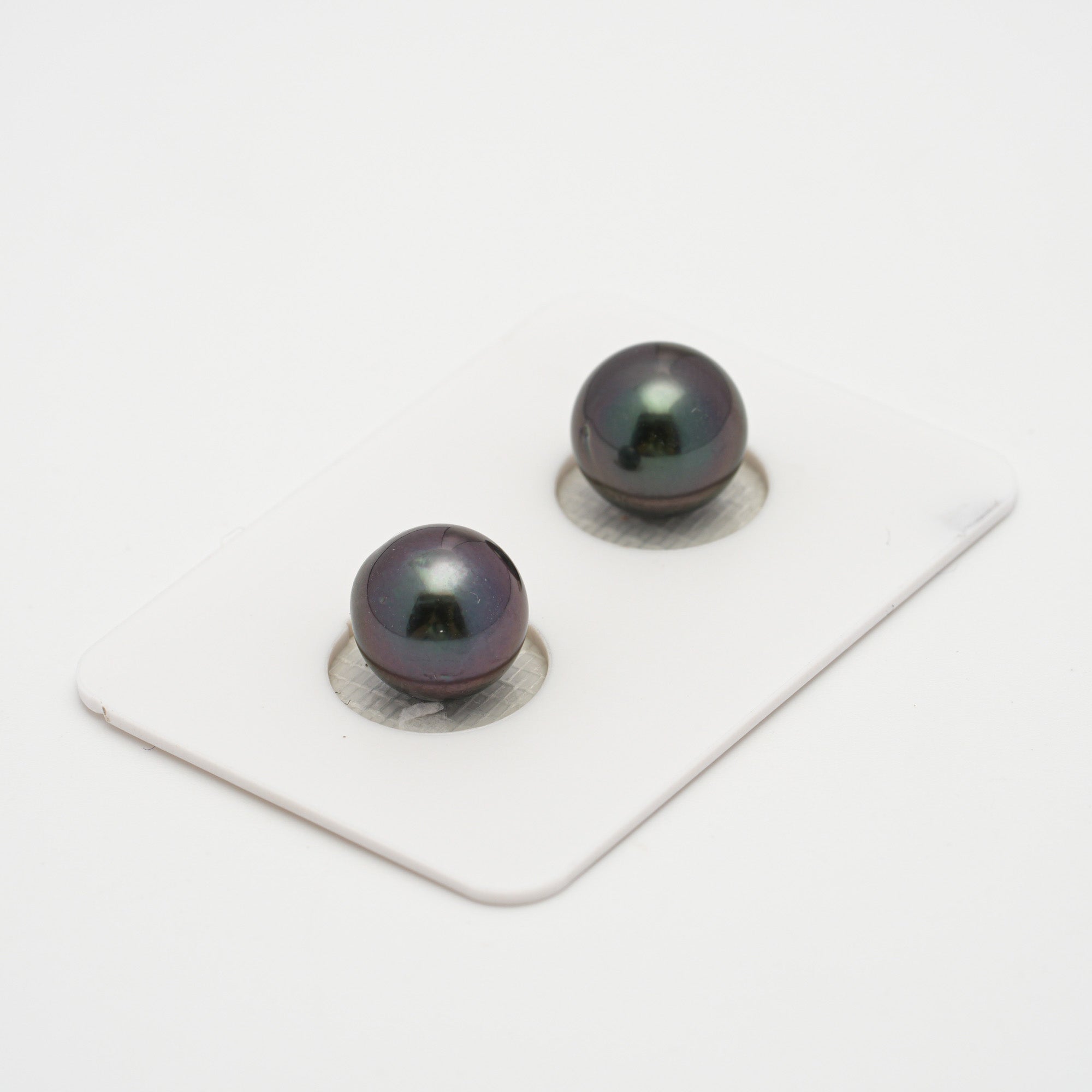 2pcs Cherry Purple 9.8-10.2mm - SR/NR AAA/AA Quality Tahitian Pearl Pair ER1531 OR6