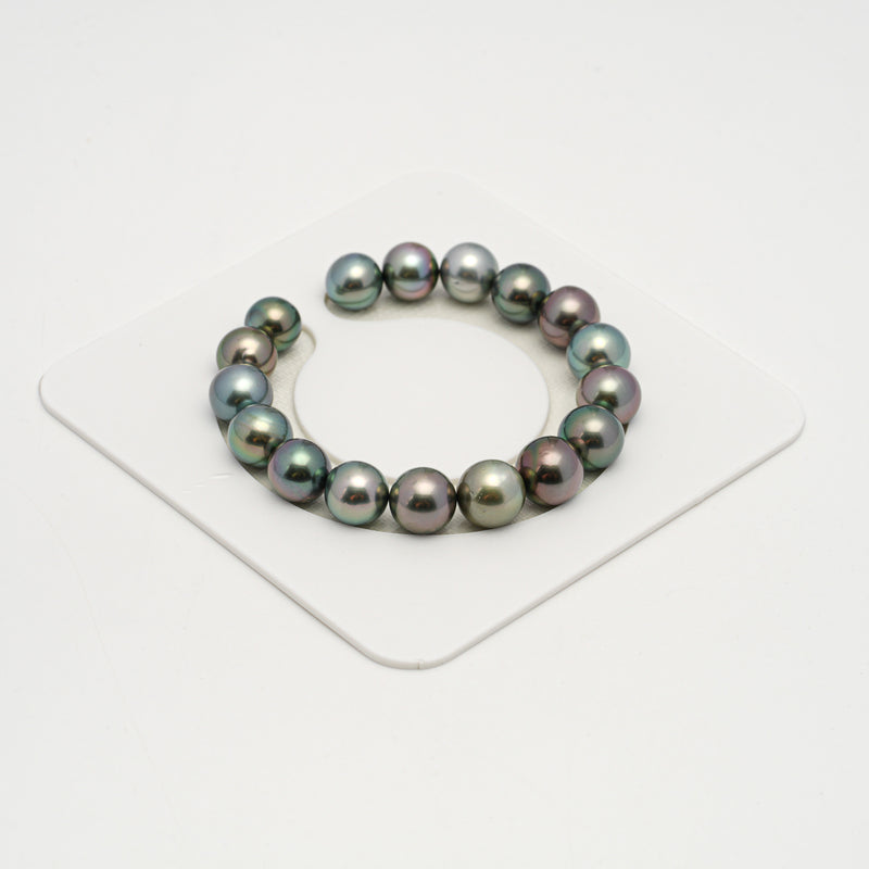 17pcs "High Luster" Green Cherry 10-11mm - SR/NR AAA/AA Quality Tahitian Pearl Bracelet BR2180 OR10