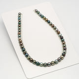 48pcs "Top Luster" Multicolor 8-10mm - SR/NR AAA/AA Quality Tahitian Pearl Necklace NL1564 OR10