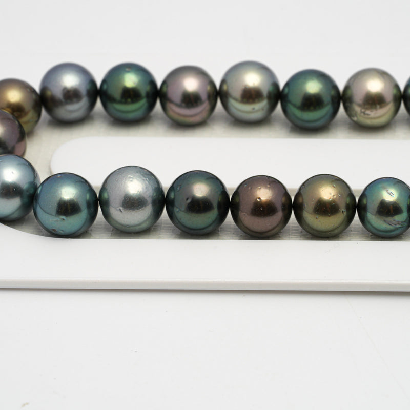 47pcs "High Luster" Multicolor 7-10mm - SR/NR AA/AAA Quality Tahitian Pearl Necklace NL1437 CMP1