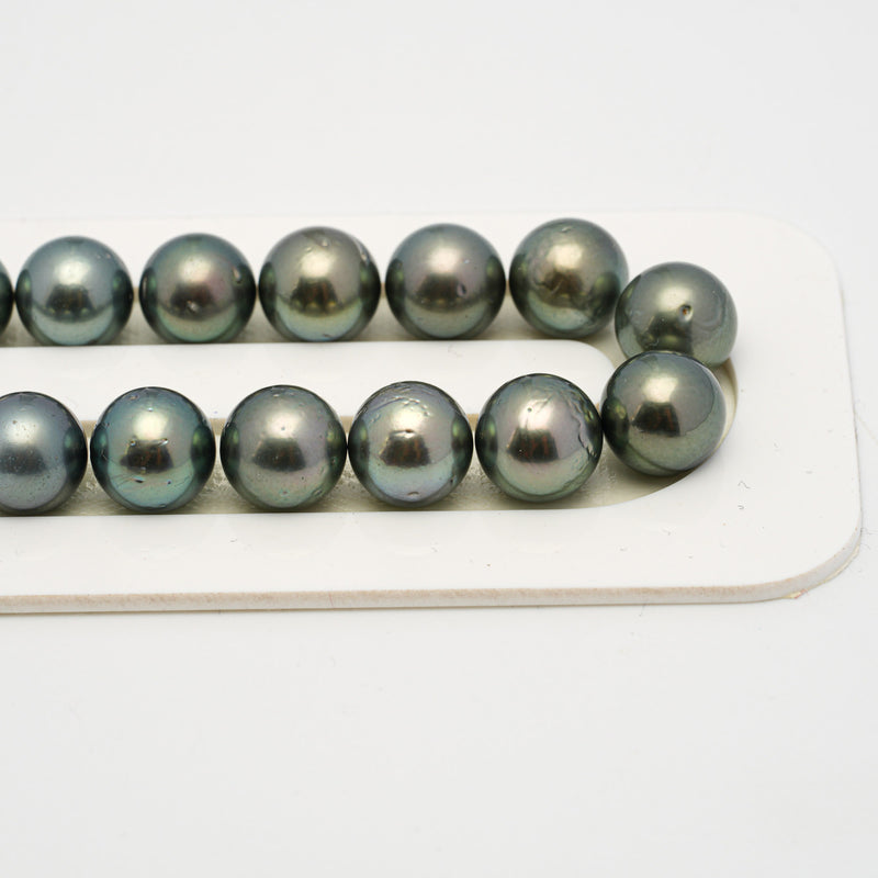 38pcs Green 8-11mm - RSR AA/A Quality Tahitian Pearl Necklace NL1515