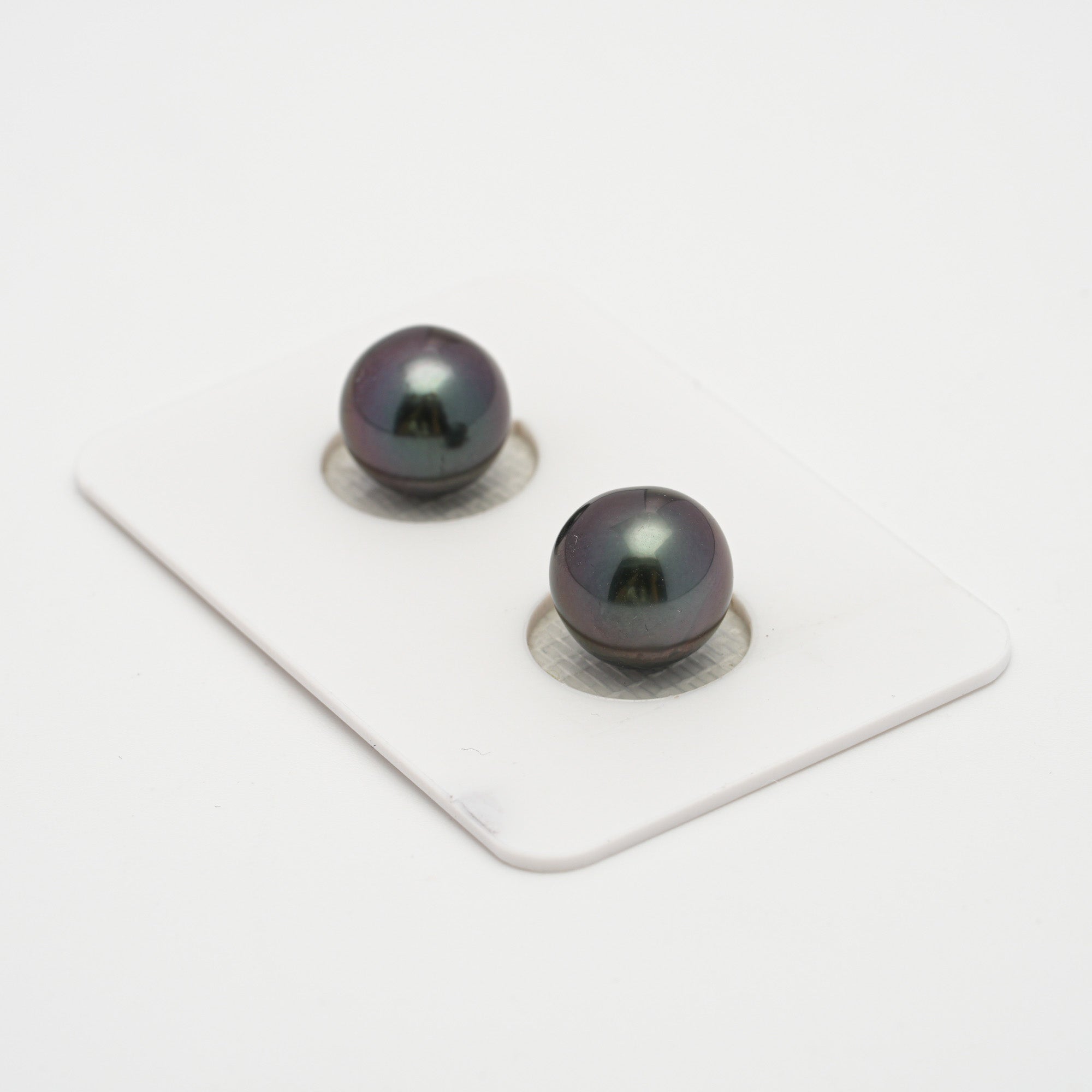 2pcs Cherry Purple 9.8-10.2mm - SR/NR AAA/AA Quality Tahitian Pearl Pair ER1531 OR6