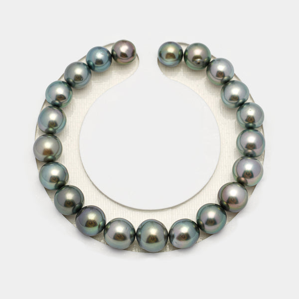 21pcs Light Green 8-10mm - SR/NR AAA/AA Quality Tahitian Pearl Bracelet BR2218 OR10