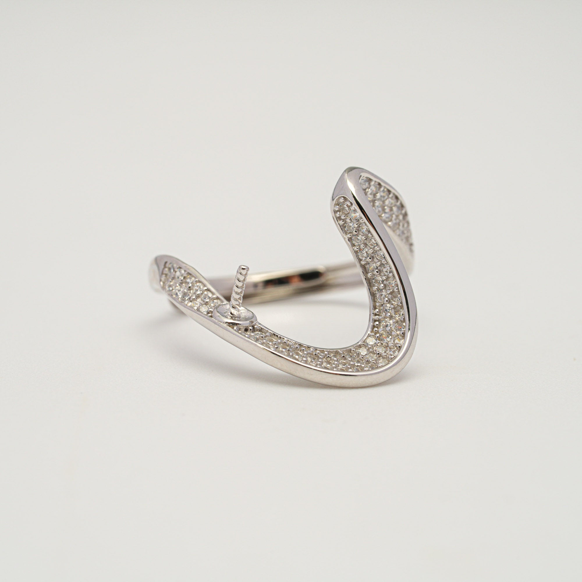 Adjustable Ring 925 Silver for pearl SC574
