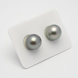 2pcs Light 12.2mm - RSR AAA Quality Tahitian Pearl Pair ER1485