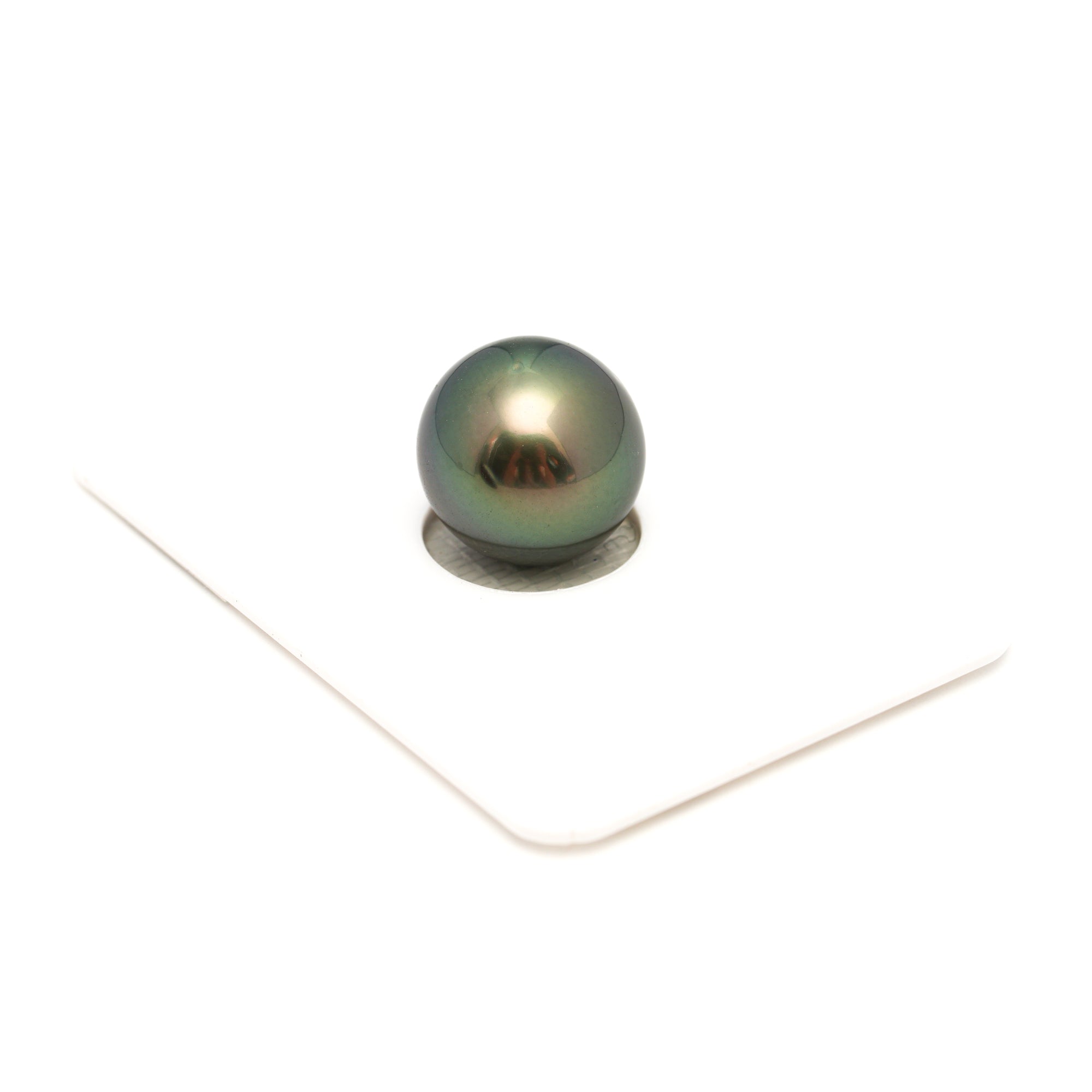 1pcs "High Luster" Green 12.9mm - SR AA/AAA Quality Tahitian Pearl Single LP2405 ORX1