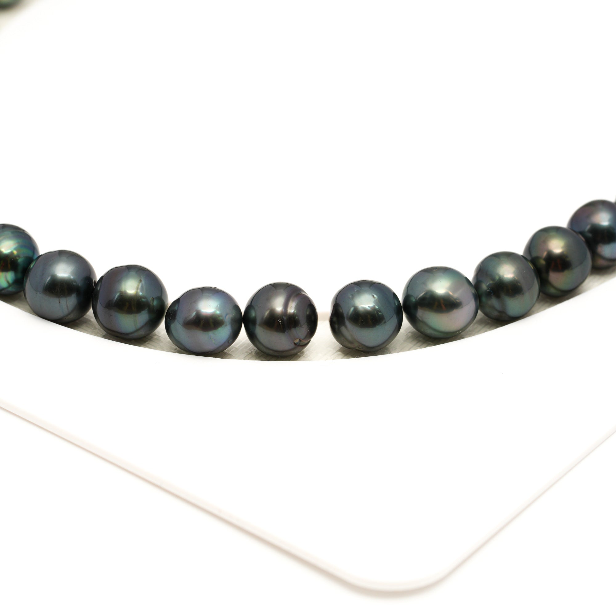 47pcs Dark Green 8-9mm - SB AAA/AA Quality Tahitian Pearl Necklace NL1769 LP1