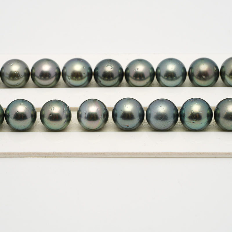 38pcs Green 8-11mm - RSR AA/A Quality Tahitian Pearl Necklace NL1515