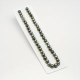 45pcs Green 8-10mm - CL/SB AAA/AA Quality Tahitian Pearl Necklace NL1548 OR3