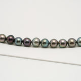 49pcs "High Luster" Multicolor 8-10mm - SR/NR AAA/AA Quality Tahitian Pearl Necklace NL1590 OR10