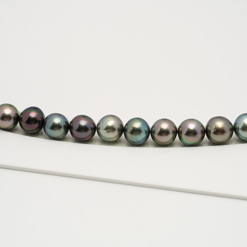 49pcs "High Luster" Multicolor 8-10mm - SR/NR AAA/AA Quality Tahitian Pearl Necklace NL1590 OR10