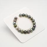 19pcs "High Luster" Multicolor 9-10mm - SR/NR AAA/AA Quality Tahitian Pearl Bracelet BR2228 OR10