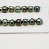 45pcs Green 8-10mm - CL/SB AAA/AA Quality Tahitian Pearl Necklace NL1548 OR3