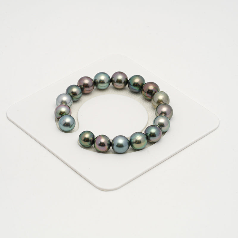 17pcs "High Luster" Green Cherry 10-11mm - SR/NR AAA/AA Quality Tahitian Pearl Bracelet BR2180 OR10