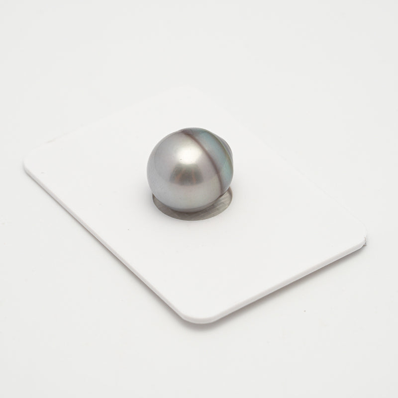 1pcs "UNIQUE" Silver Gray 12.6mm - CL AAA Quality Tahitian Pearl Single LP1995 MI1