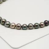 49pcs "High Luster" Multicolor 8-10mm - SR/NR AAA/AA Quality Tahitian Pearl Necklace NL1590 OR10