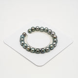 21pcs Light Green 8-10mm - SR/NR AAA/AA Quality Tahitian Pearl Bracelet BR2218 OR10