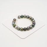 19pcs "High Luster" Multicolor 9-10mm - SR/NR AAA/AA Quality Tahitian Pearl Bracelet BR2228 OR10