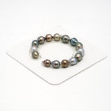 15pcs Multicolor 8-11mm - CL/SB AAA/AA Quality Tahitian Pearl Bracelet BR2127 THMIX