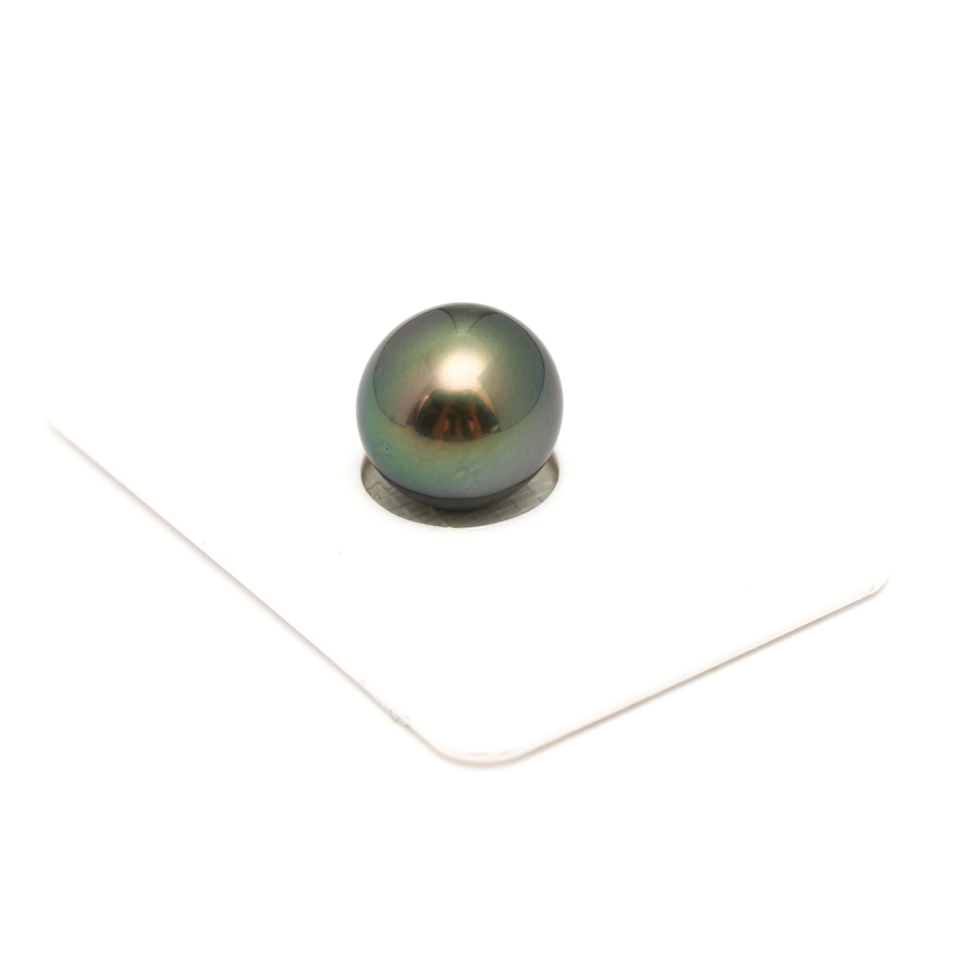 1pcs "High Luster" Green 12.9mm - SR AA/AAA Quality Tahitian Pearl Single LP2405 ORX1