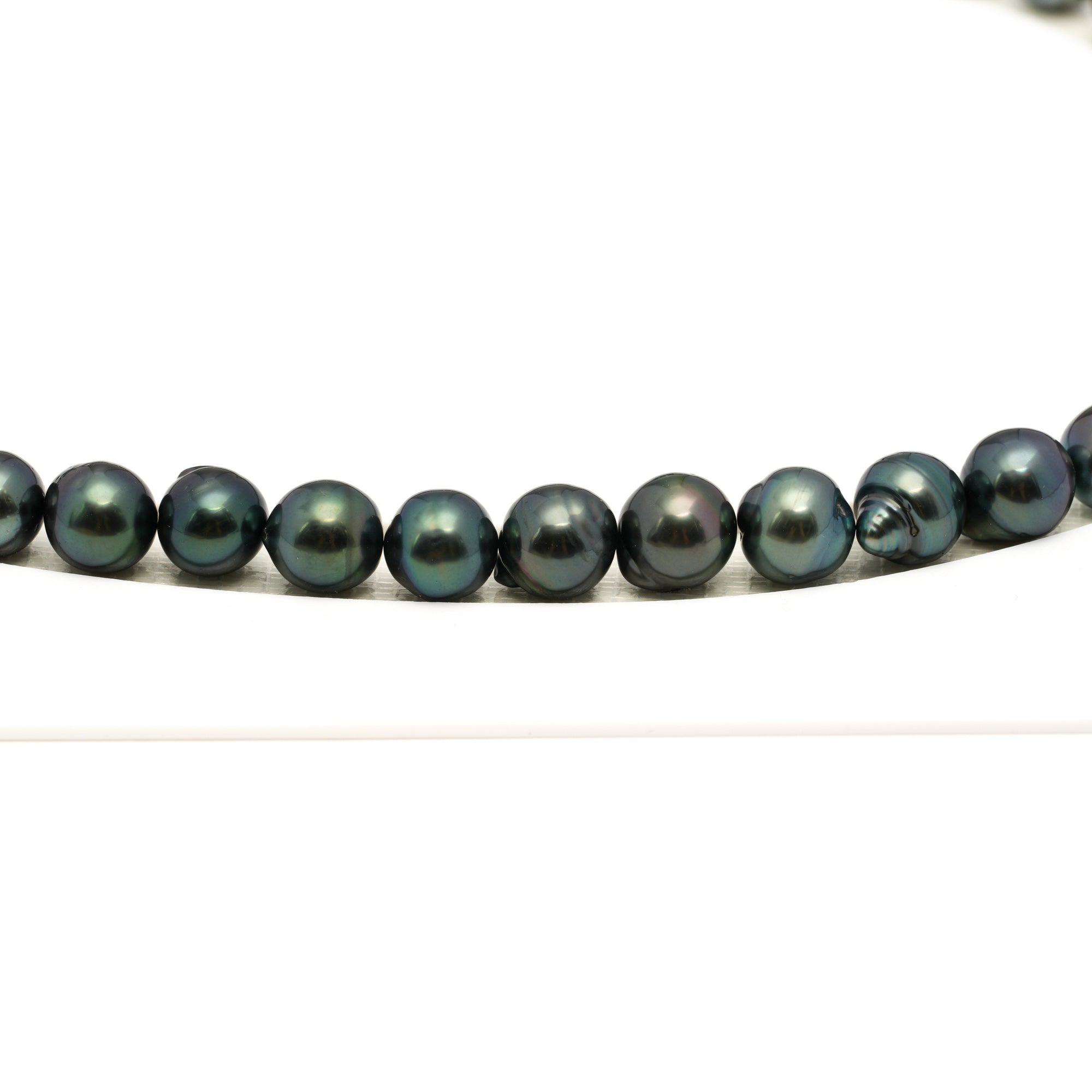 47pcs Dark Green 8-9mm - SB AAA/AA Quality Tahitian Pearl Necklace NL1769 LP1