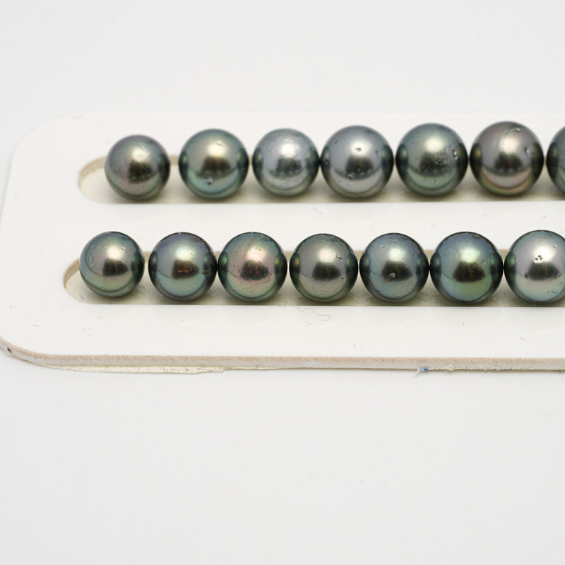 38pcs Green 8-11mm - RSR AA/A Quality Tahitian Pearl Necklace NL1515