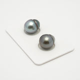 2pcs "High Luster" Light Cherry 10.8-11mm - SB AAA Quality Tahitian Pearl Pair ER1544 A101