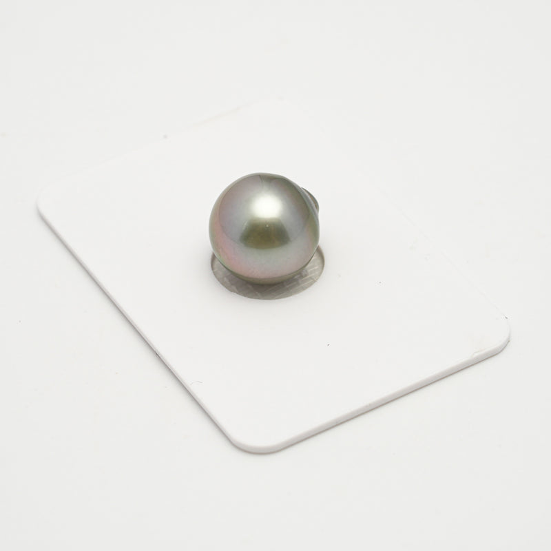 1pcs "High Luster" Light Grey 12.1mm - SBQ AAA Quality Tahitian Pearl Single LP2088 A101