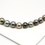 48pcs "Top Luster" Multicolor 8-10mm - SR/NR AAA/AA Quality Tahitian Pearl Necklace NL1564 OR10